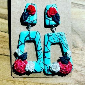 Handcrafted polymer clay earrings